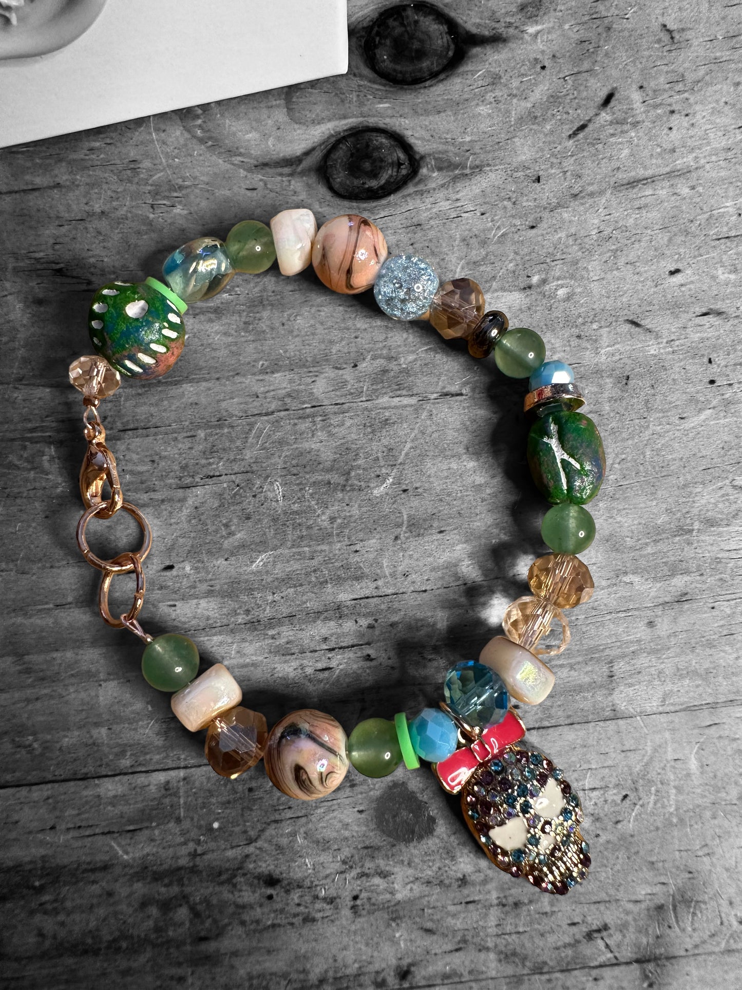 Crystal Skull Bracelet
