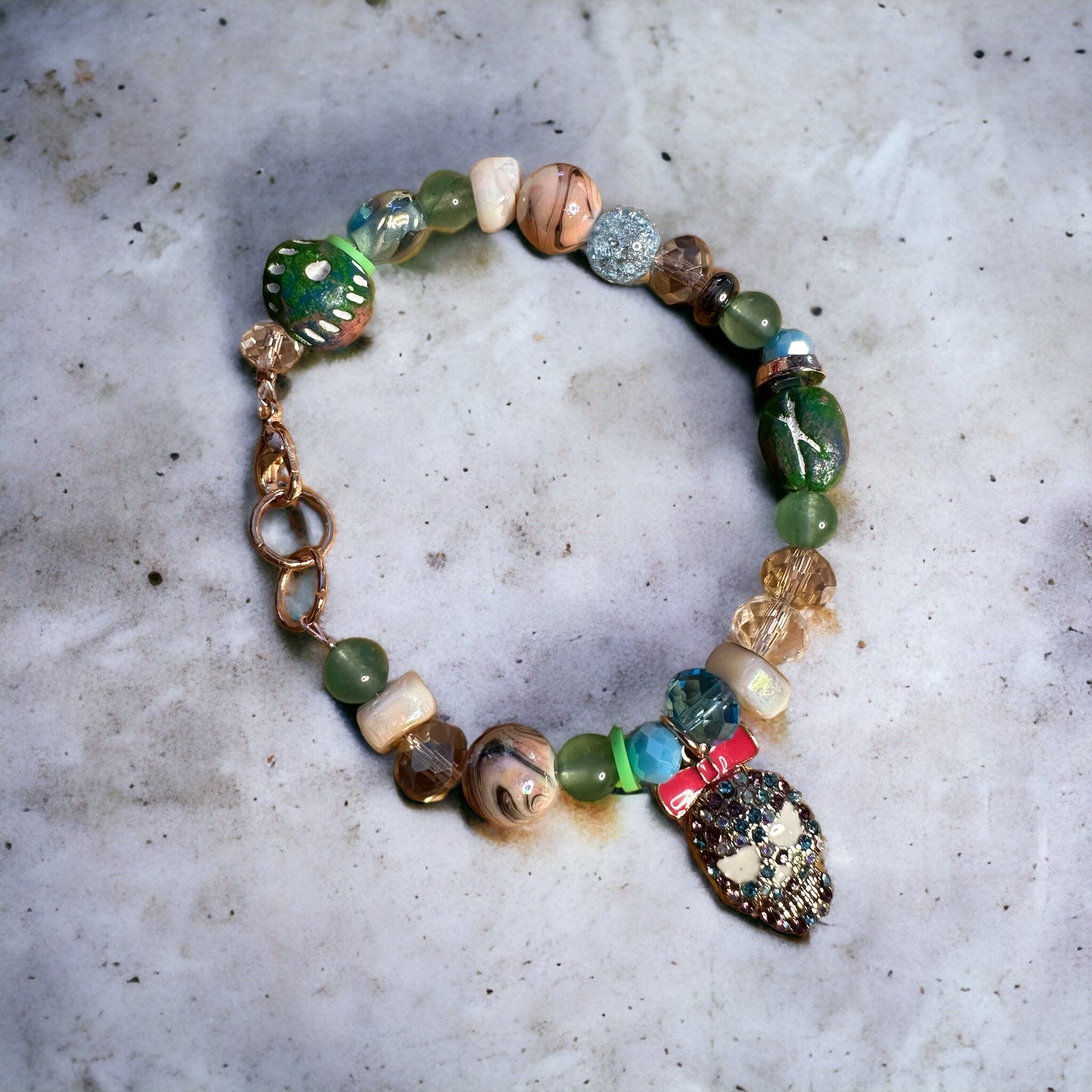 Crystal Skull Bracelet