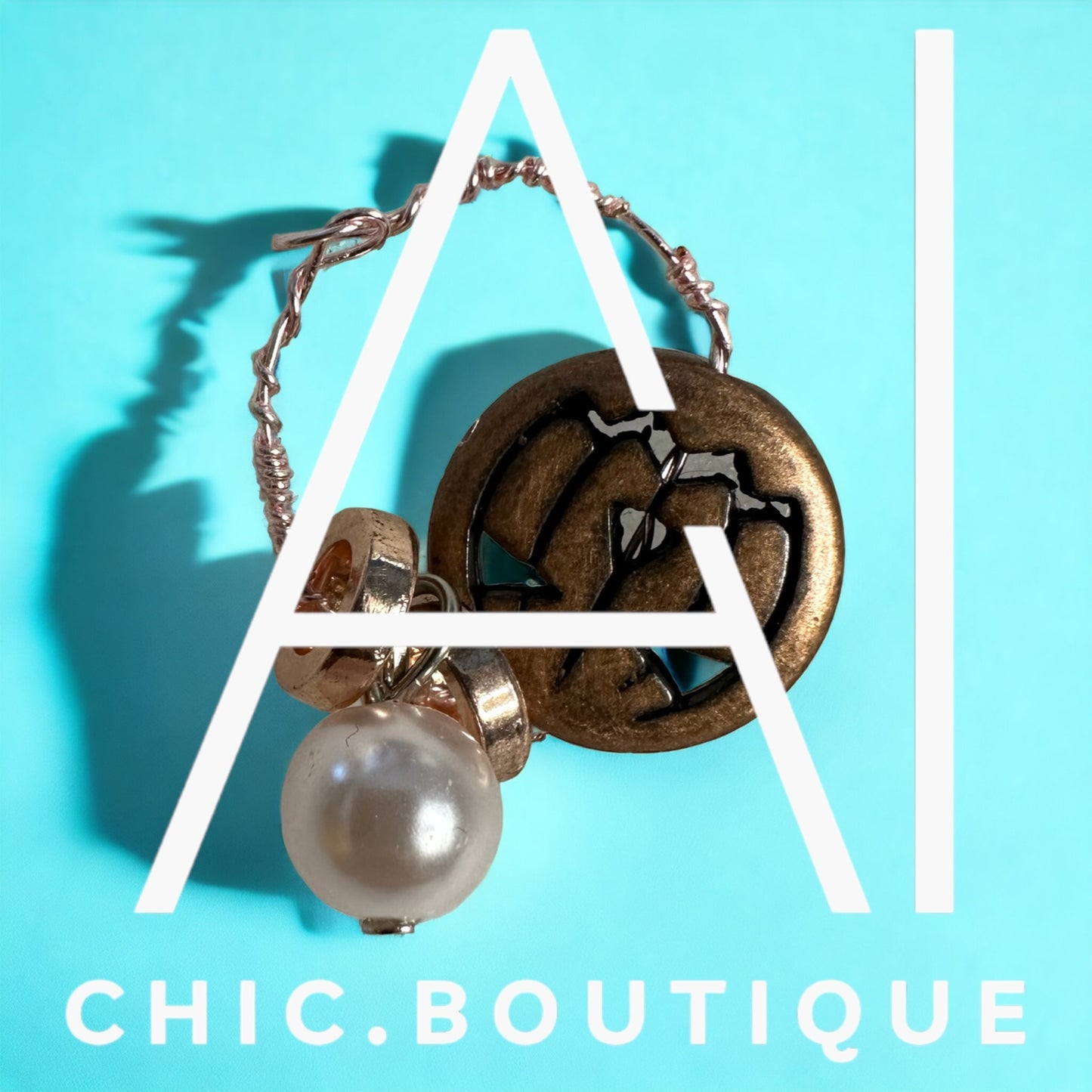 Pumpkin Pearl Ring - Hand made for a sophisticated Halloween!